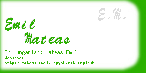 emil mateas business card